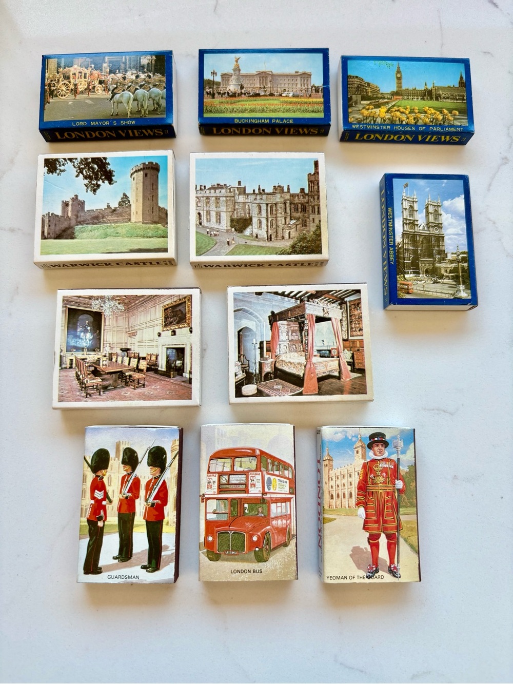 Vintage London Views Matchbox Set - Illustrated Souvenir Boxes